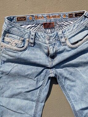 Rock Revival Light Wash Women's Capri Jeans Kaitlyn Size 29